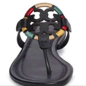 NEW in BOX Miller Leather Tory Burch black & multi